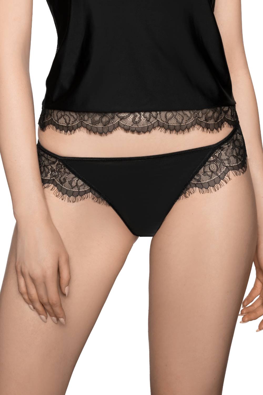 Roza Erii Black Lace Soft Thong