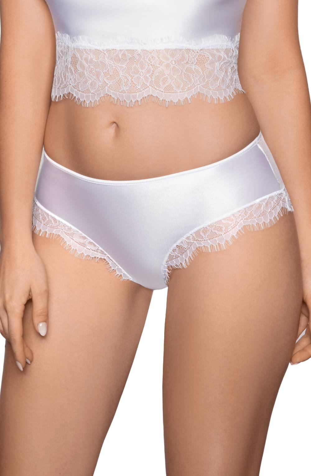 Roza Erii White Soft Lace Briefs