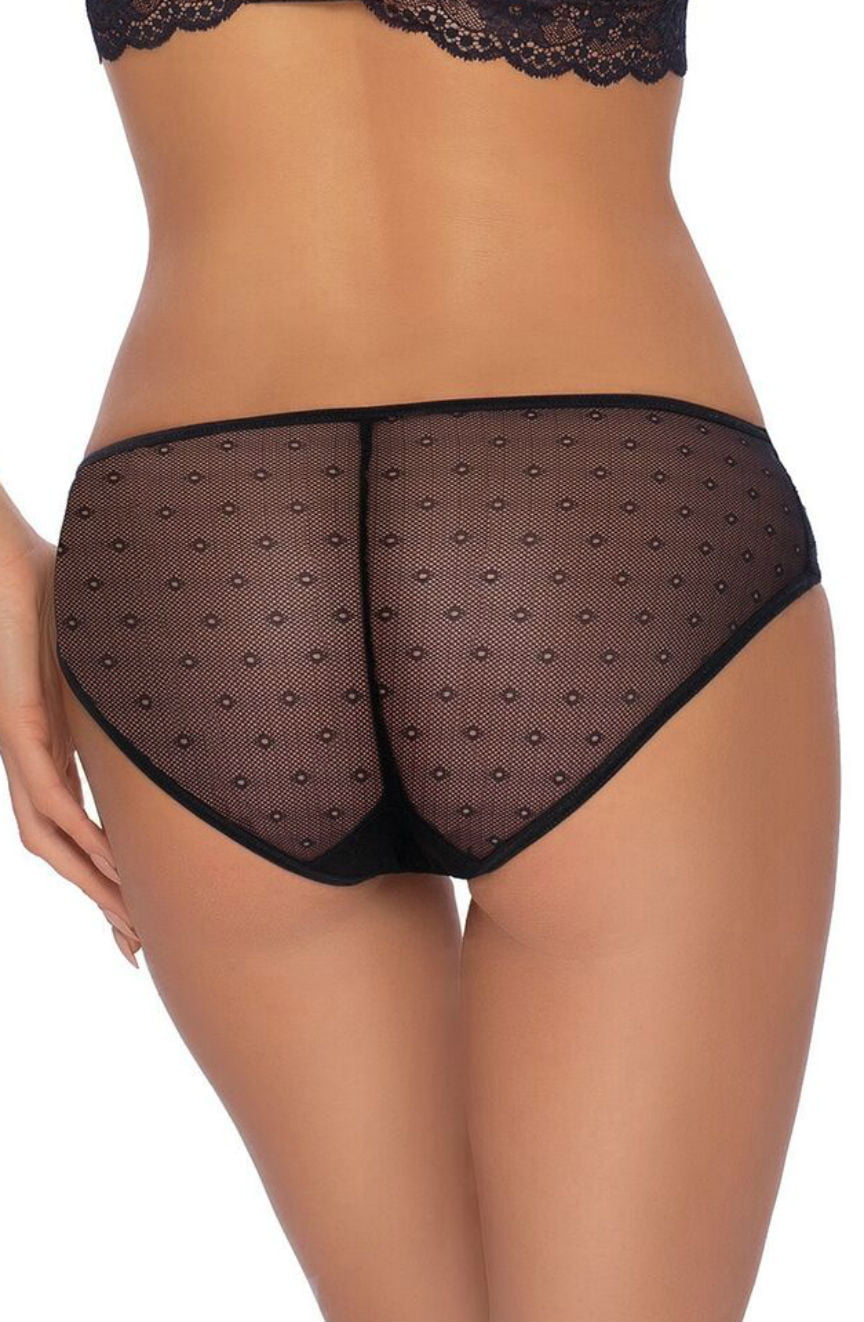 Roza Fifi Lace Briefs Black