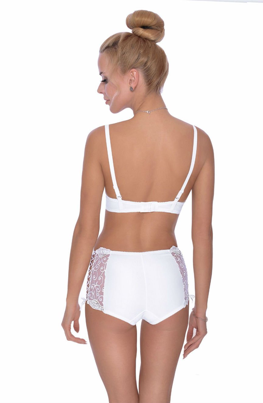 Roza Ginewra Push Up Lace & Embroidered Bra White