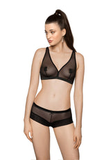 Roza Lisbet Sheer Black Soft Cup Bra
