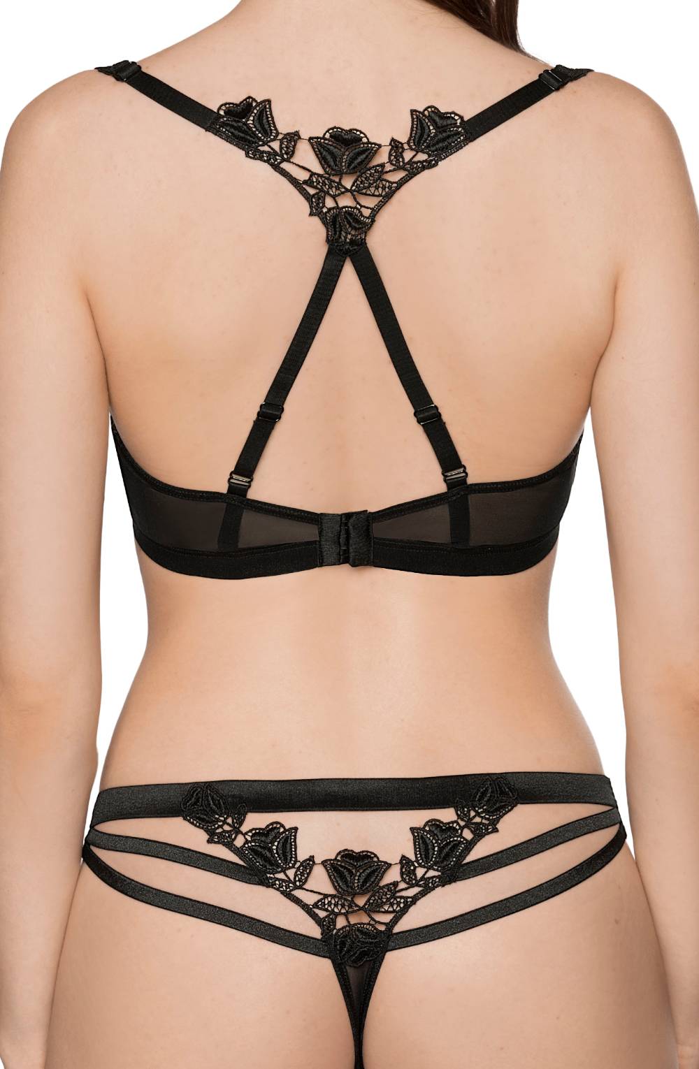 Roza Lisbet Sheer Black Soft Cup Bra