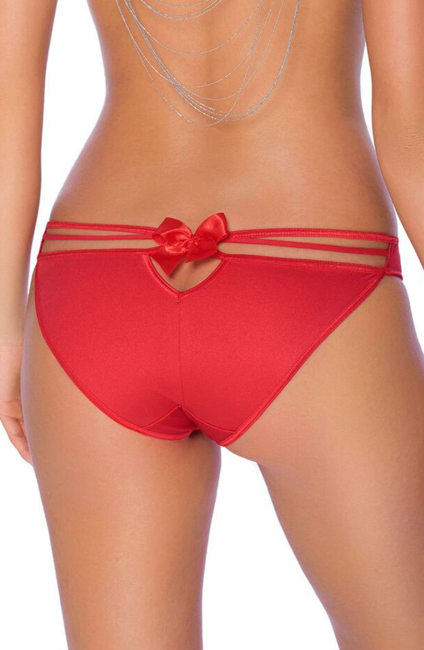 Roza Mimi Back Bow Briefs Red