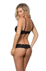 Roza Newia Black Lace Thong