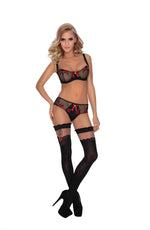 Roza Rufina Soft Cup Bra Black & Red