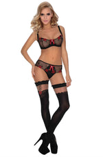 Roza Rufina Soft Cup Bra Black & Red