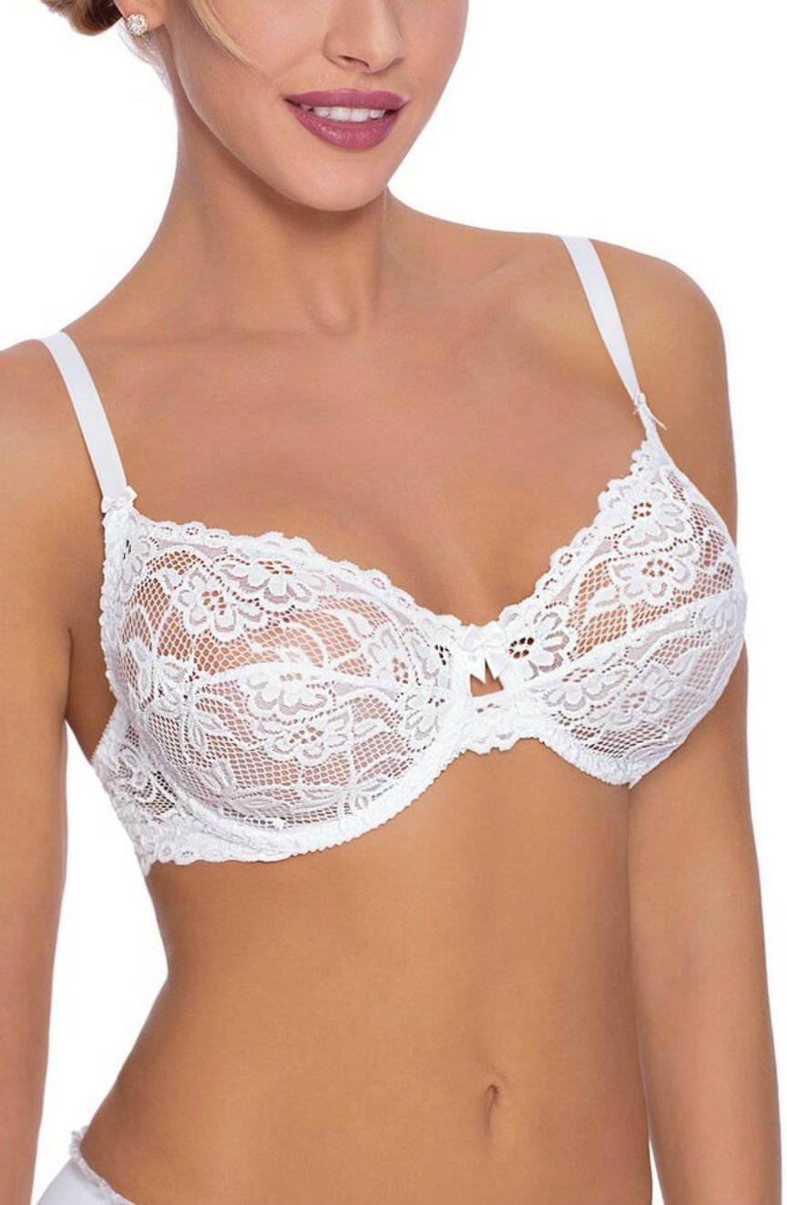 Roza Sisi White Lace Bra
