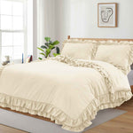Ruffled Borders Duvet Cover Set
