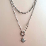Sahara Luxe Double Layer Necklace - Silver