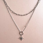 Sahara Luxe Double Layer Necklace - Silver