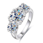 Sasha 5 Carat D Colour Moissanite Ring White Gold Color