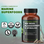 Sea Moss, Bladderwrack & Spirulina | 90 Capsules