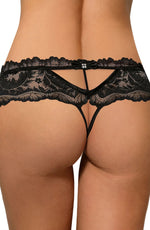 Roza Sefia Lace Thong Black
