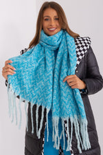 AT Geometric Shawl Scarf blue 3 one-size-fits-all