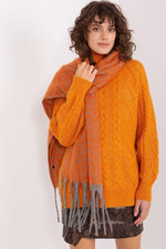 AT Geometric Shawl Scarf orange 3 one-size-fits-all