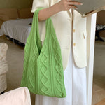 Shoulder Knitted Woolen Crochet Tote Bag