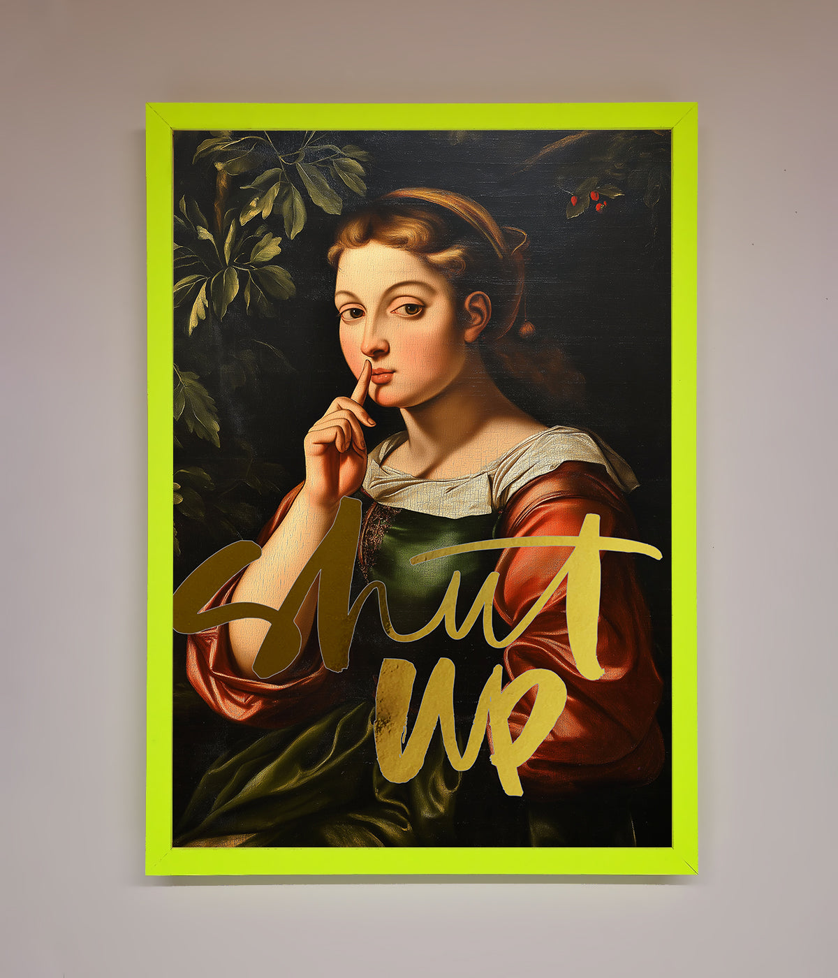 Shutup Foil Print Neon Green