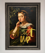 Shutup Foil Print Ornate Silver Black