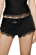 Roza Sija Black Lace Trim Shorts Briefs