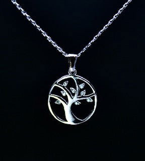 Silver Pendant on 45cm Silver Chain Various Designs Tree of life
