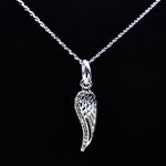 Silver Pendant on 45cm Silver Chain Various Designs Angel wings