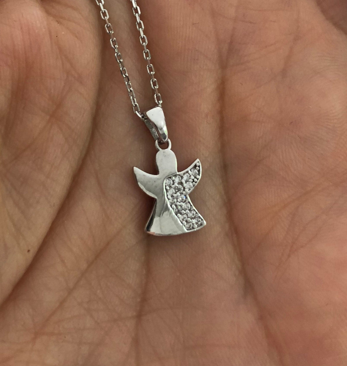 Silver Pendant on 45cm Silver Chain Various Designs small angel