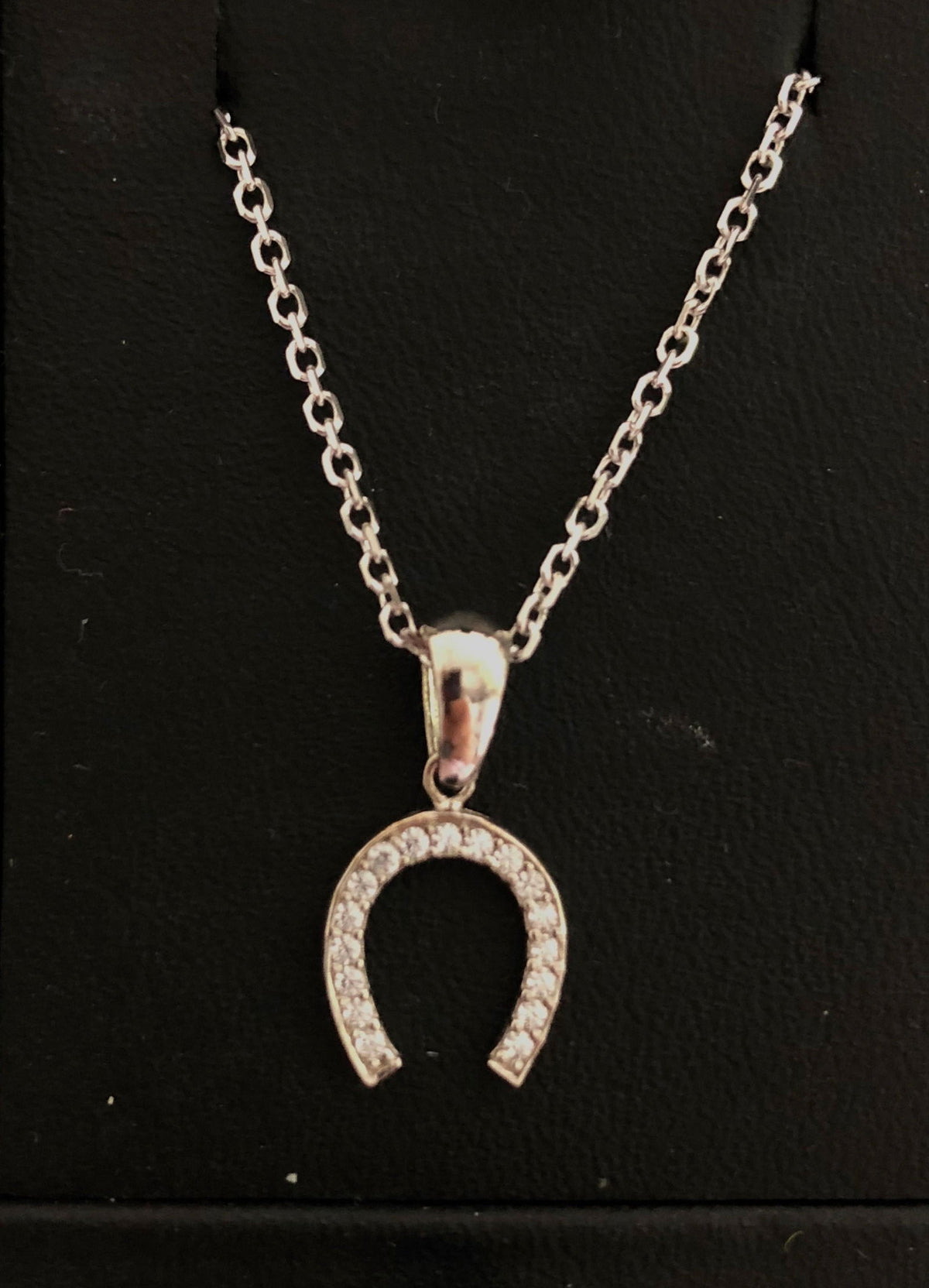 Silver Pendant on 45cm Silver Chain Various Designs Horse shoe
