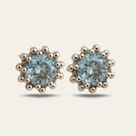 Dainty London Silver Sky Blue Topaz Astrid Studs