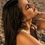 Dainty London Silver White Topaz Seren Studs