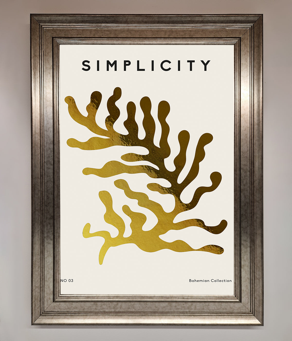Simplicity Plant Foil Print Silver
