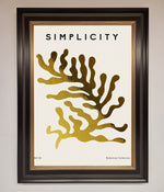 Simplicity Plant Foil Print Black Gold