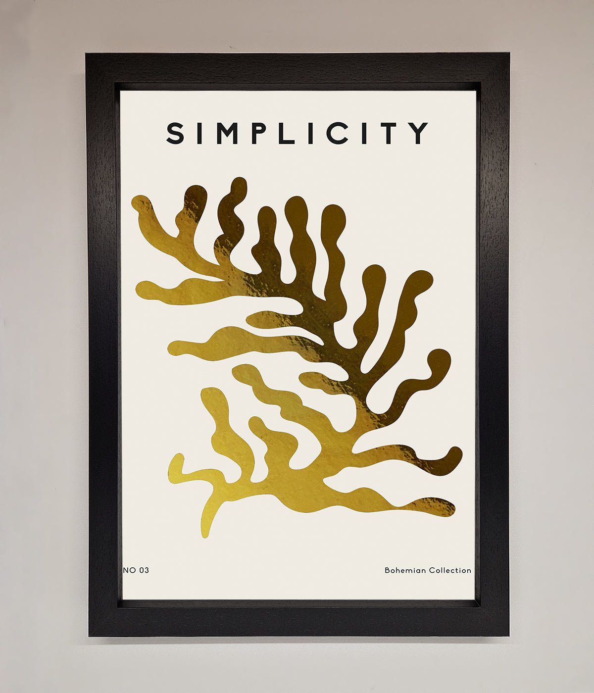 Simplicity Plant Foil Print Black