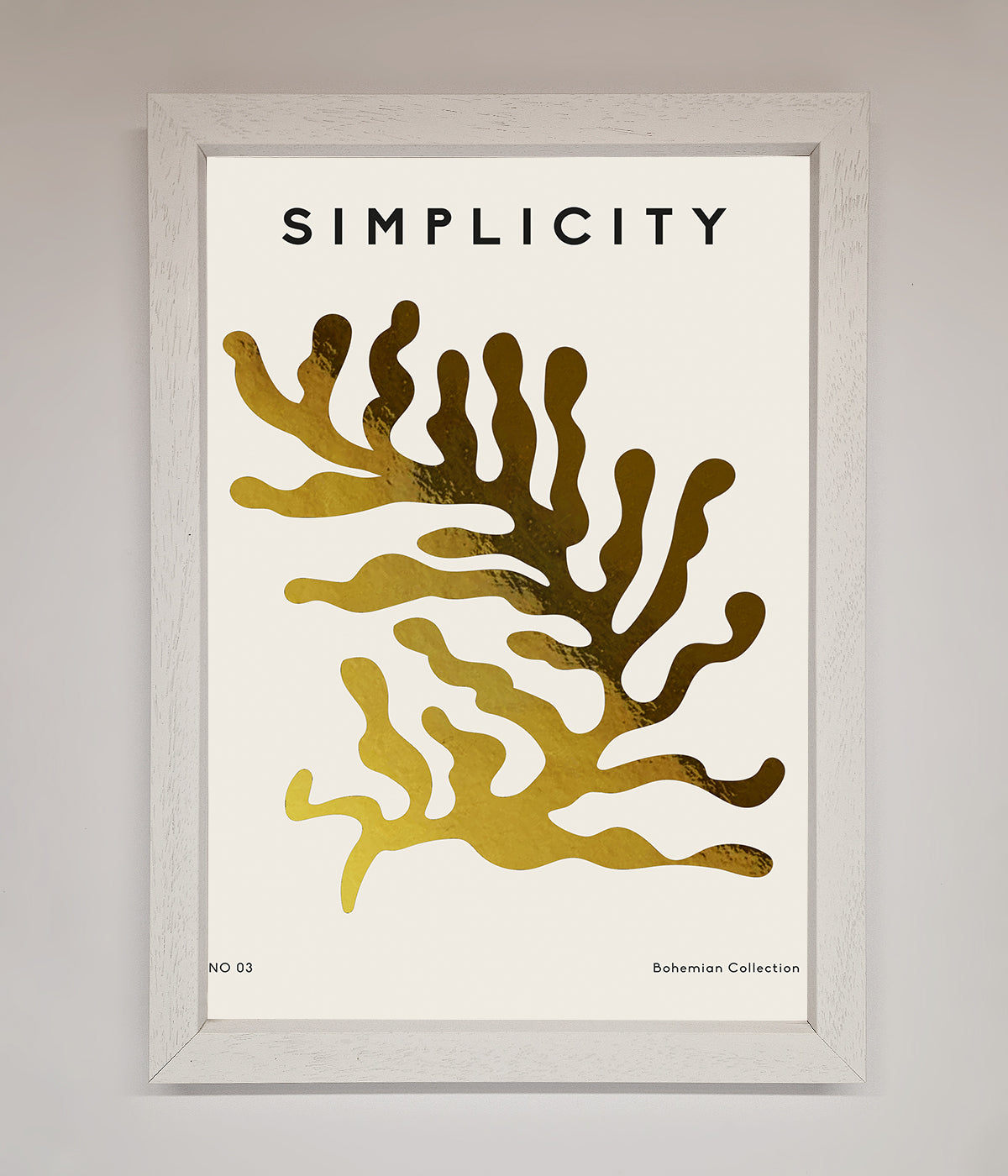 Simplicity Plant Foil Print White