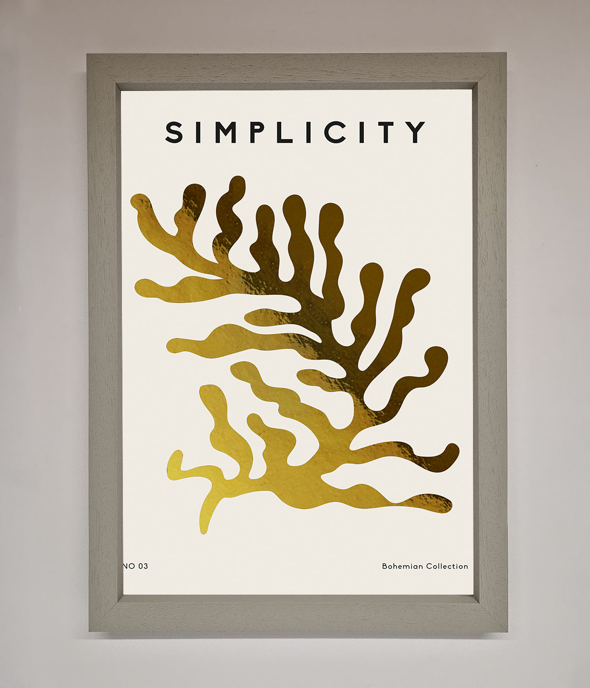 Simplicity Plant Foil Print Grey
