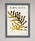 Simplicity Plant Foil Print Dark Grey