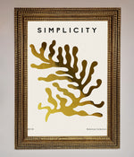 Simplicity Plant Foil Print Ornate Gold