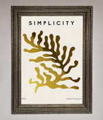 Simplicity Plant Foil Print Ornate Silver