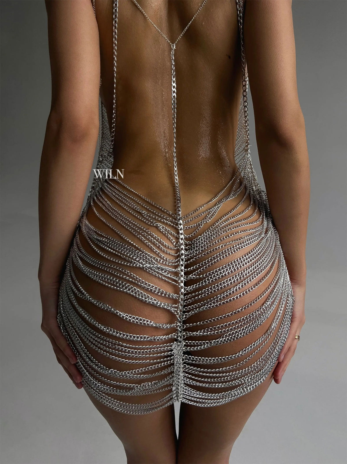 SIREN Silver Chain Dress One Size