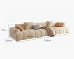 Newbury Modern Three Seater Sofa, Velvet 330cm
