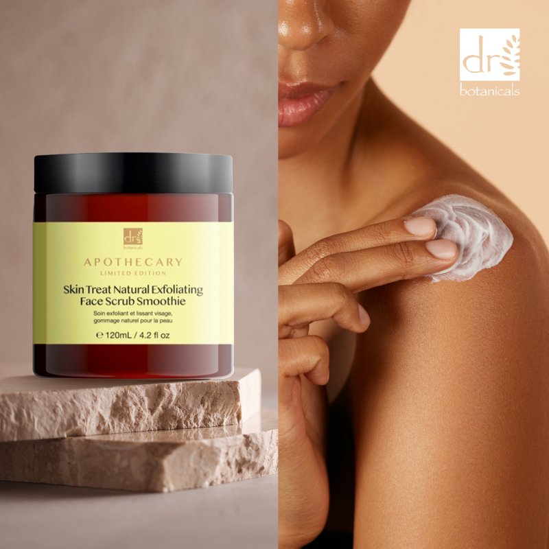 Dr Botanicals Skin Treat Natural Exfoliating Face Scrub Smoothie 120ml