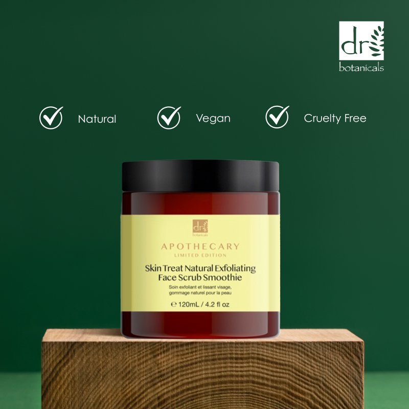 Dr Botanicals Skin Treat Natural Exfoliating Face Scrub Smoothie 120ml