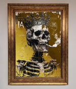 Smoking King Skull Foil Print Bronze