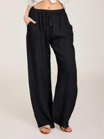 Solid Loose Loungewear Trousers with Pockets