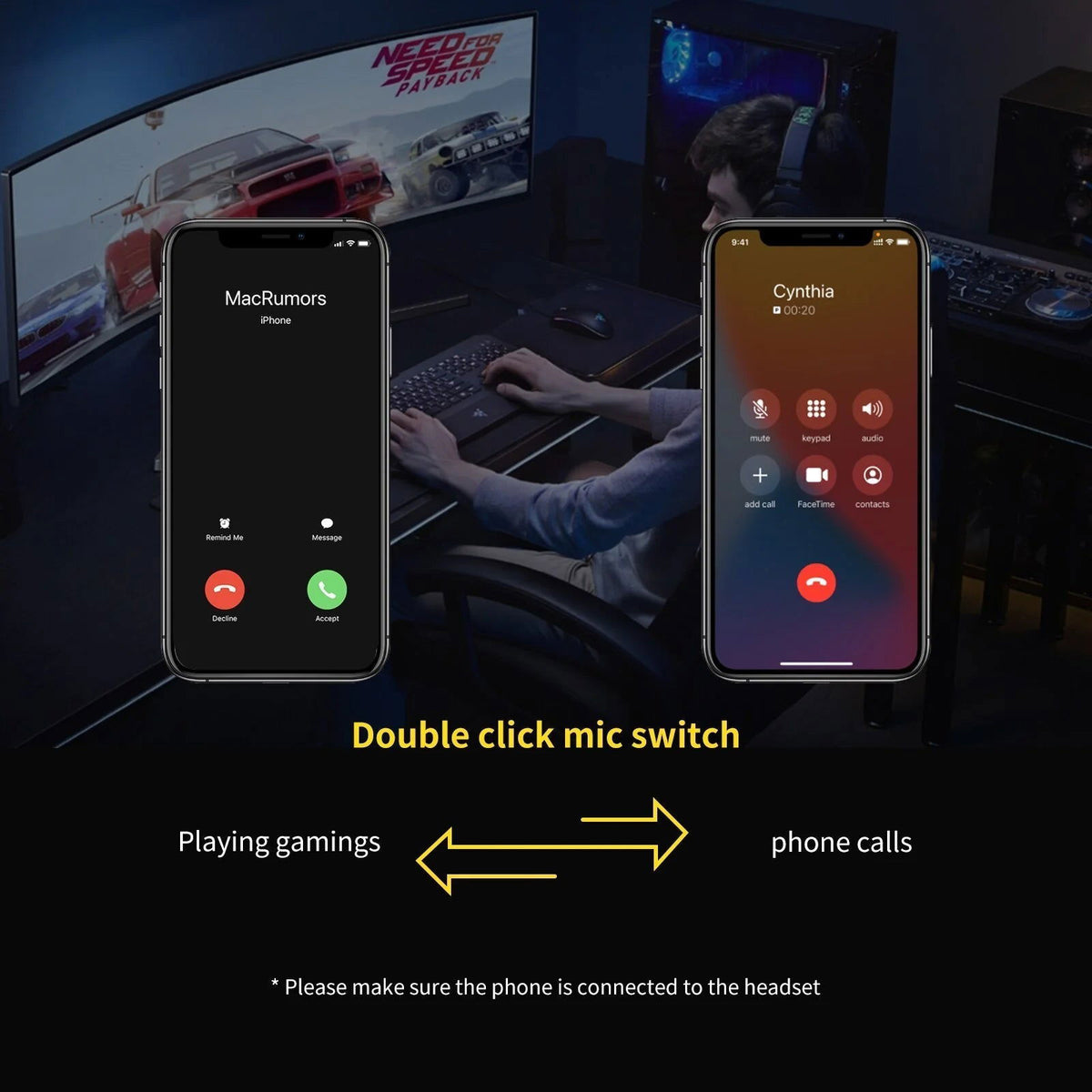 SOMiC G760 Wireless Gaming Headset - PC | PS4 | PS5 | XBOX