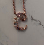 Spring letters- Initials - Rose gold plated silver C