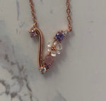 Spring letters- Initials - Rose gold plated silver V