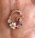 Spring letters- Initials - Rose gold plated silver G