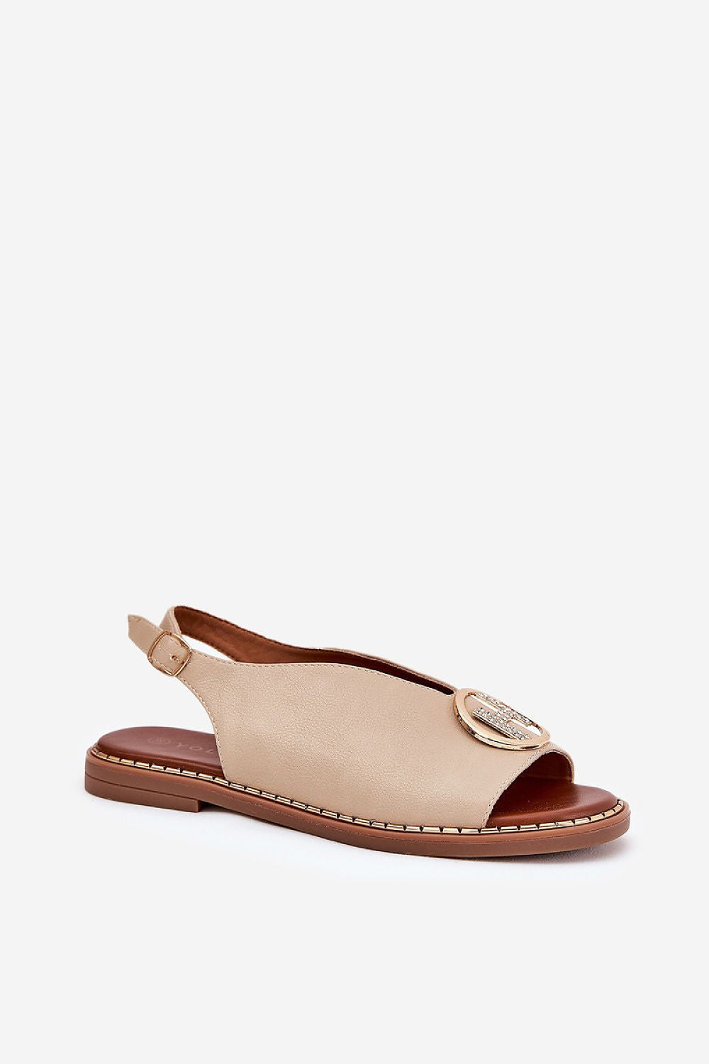 Step In Style Eco-Leather Flat Sandals with Adjustable Buckle