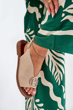 Step In Style Eco-Leather Flat Sandals with Adjustable Buckle