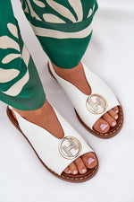 Step In Style Eco-Leather Flat Sandals with Adjustable Buckle